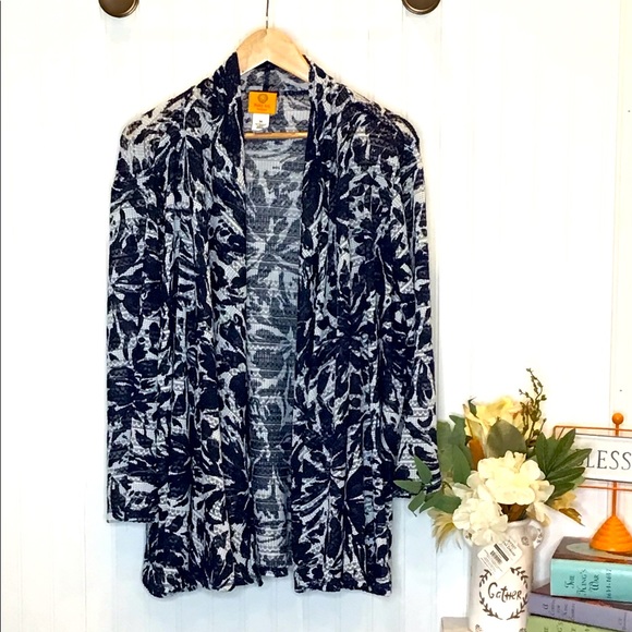 Ruby Rd. Sweaters - Ruby Rd. | Plus Size Women’s Cardigan Sweater Blue/White 3X